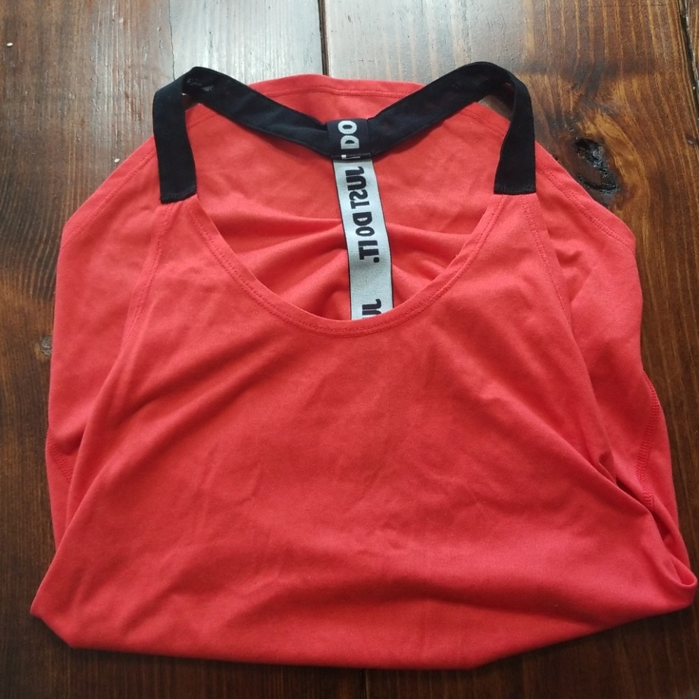 Red and black nike tank